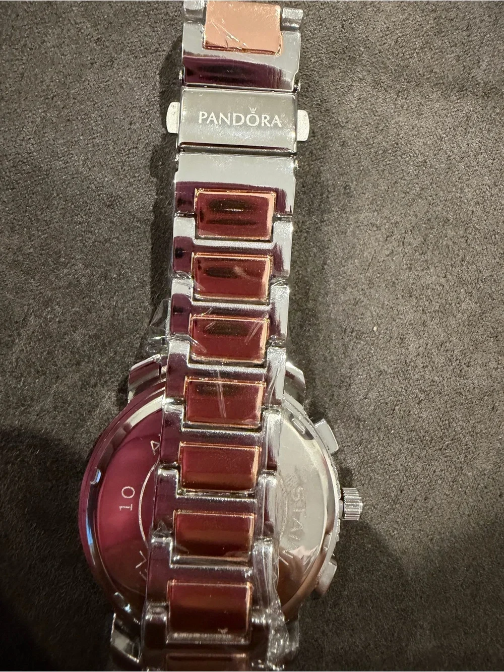 New Pandora Two-Tone Rose Gold and Silver Women's Watch
